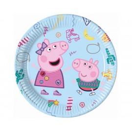 Talerzyki papierowe Peppa Pig / Świnka Peppa, 23 cm, 8 szt.