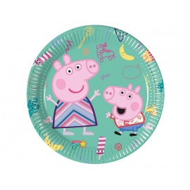 Talerzyki papierowe Peppa Pig / Świnka Peppa, 20 cm, 8 szt.