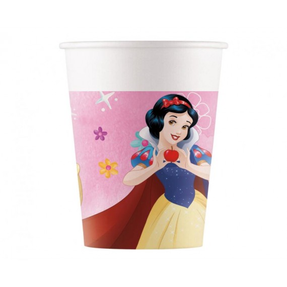 Kubeczki papierowe Princess / Księżniczki, 200ml, 8 szt.