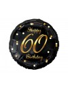 Balon foliowy okrągły 60 Happy birthday złoty