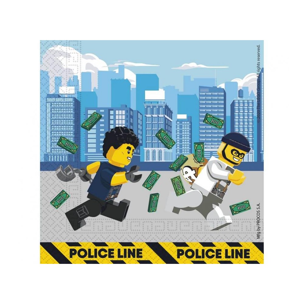 Serwetki papierowe Lego City, 33x33 cm, 20 szt.