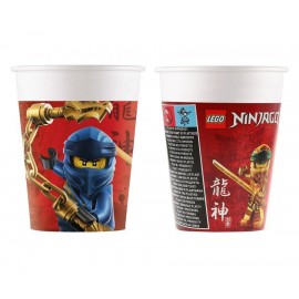 Kubeczki papierowe, Lego Ninjago, 200ml, 8 szt.