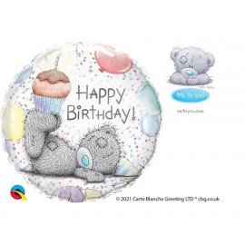 Balon foliowy okrągły Happy Birthday Tatty Teddy18" QL
