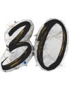 Balon Foliowy Cyfra 30 urodziny, marmur czarny, 109 cm