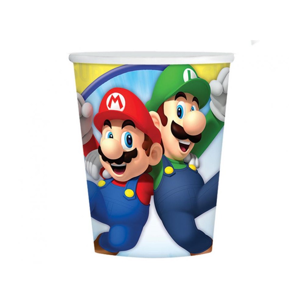Kubeczki papierowe Super Mario 250 ml, 8 szt.
