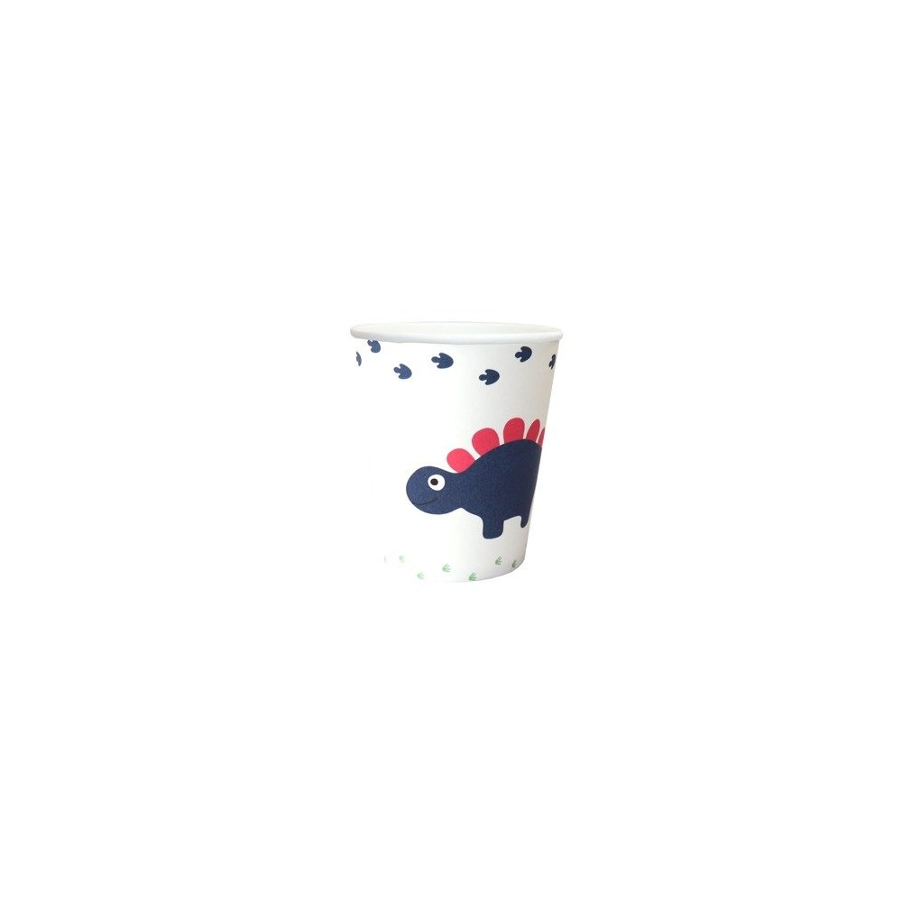 Kubeczki papierowe Dinozaury 250 ml, 6 szt.