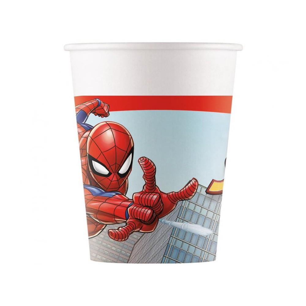 Kubeczki papierowe Spiderman Crime Fighter Marvel, 200ml, 8 szt.