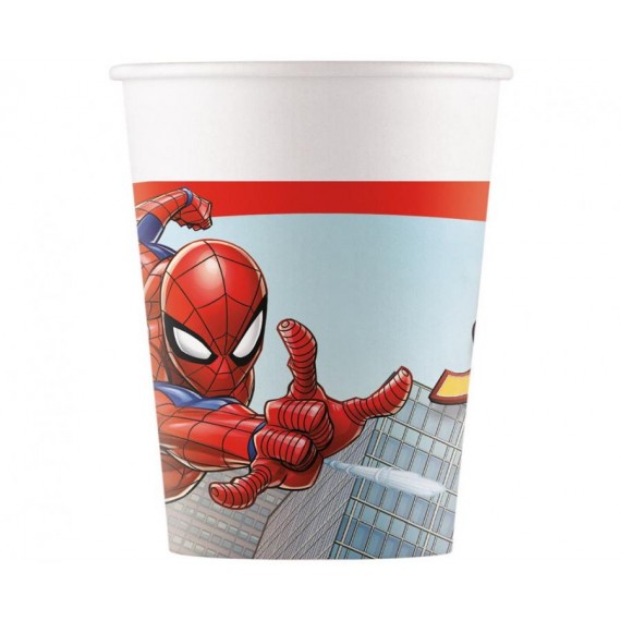 Kubeczki papierowe Spiderman Crime Fighter Marvel, 200ml, 8 szt.