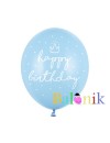 Balon lateksowy Happy Birthday niebieski