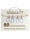 Tablica z pieniędzmi 80 urodziny