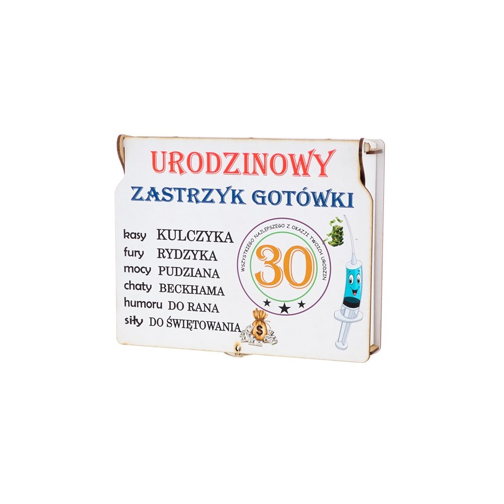Skrzynka urodzinowy zastrzyk gotówki 30