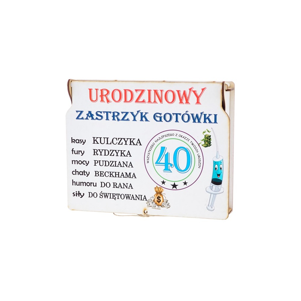 Skrzynka urodzinowy zastrzyk gotówki 40