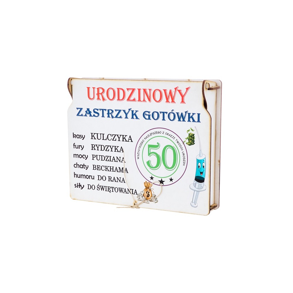 Skrzynka urodzinowy zastrzyk gotówki 50