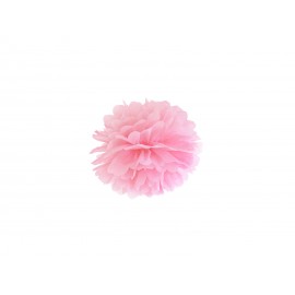 Pompon bibułowy, różowy, 25cm