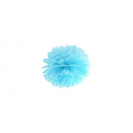 Pompon bibułowy, niebieski, 25cm
