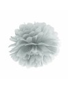 Pompon bibułowy, srebrny , 35cm