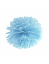 Pompon bibułowy, mglisty niebieski , 35cm