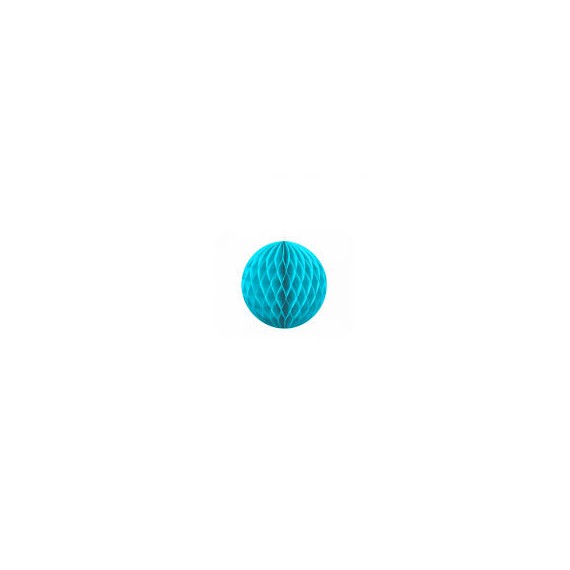 Honeycomb - dekoracja wisząca kula bibułowa turkusowa 10 cm