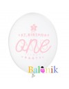 Balon lateksowy One przezroczysty róż