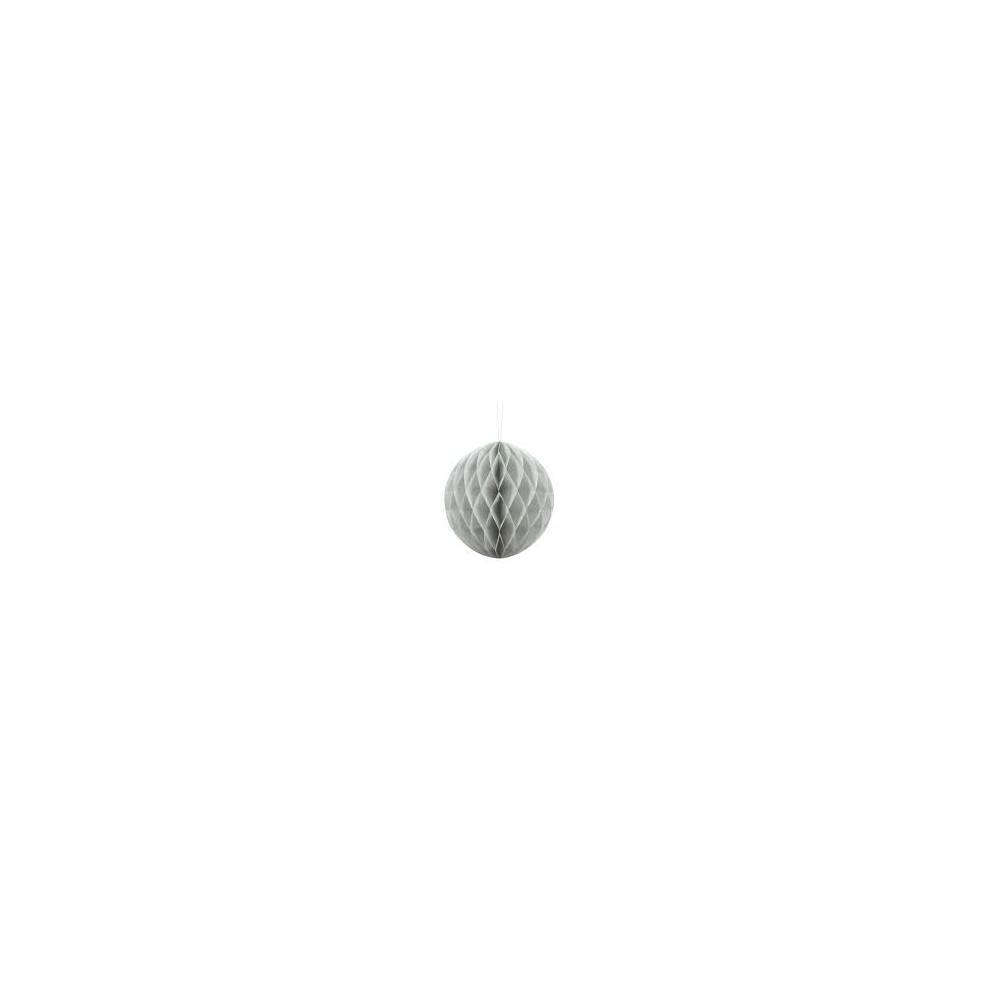Honeycomb - dekoracja wisząca kula bibułowa szara 20 cm