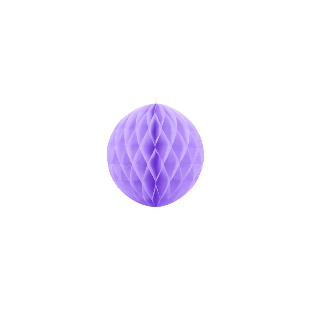 Honeycomb - dekoracja wisząca kula bibułowa fioletowa 20 cm