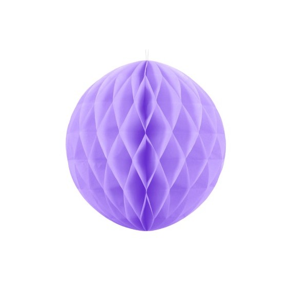 Honeycomb - dekoracja wisząca kula bibułowa fioletowa 20 cm