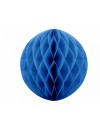 Honeycomb - dekoracja wisząca kula bibułowa niebieska 30 cm