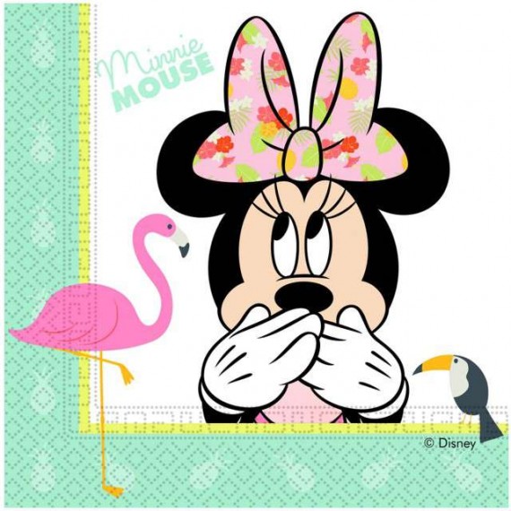 Serwetki "Minnie Mouse Tropical" 33x33 cm, 20 szt.