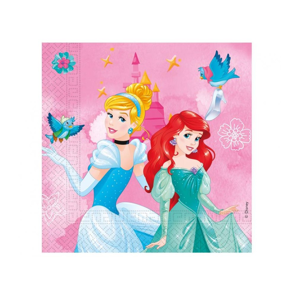 Serwetki "Princess / Księżniczki Disney" 33x33 cm, 20 szt.