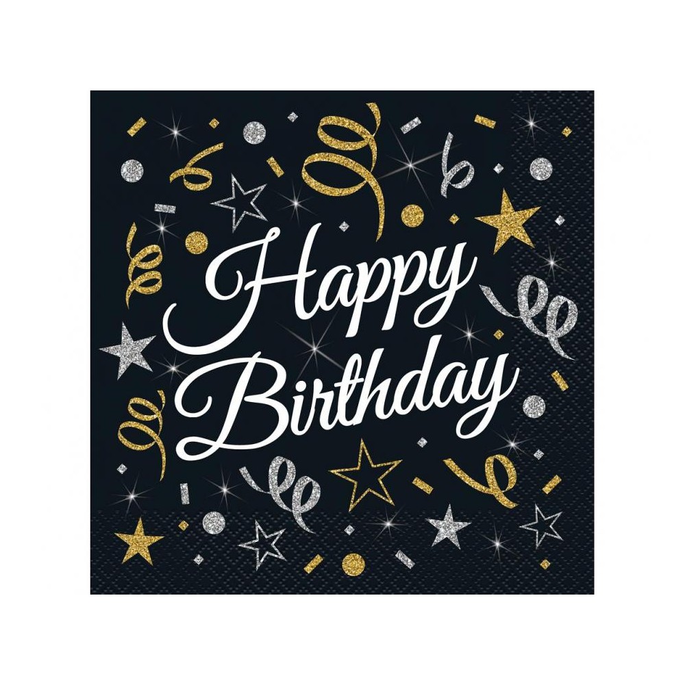 Serwetki papierowe "Happy Birthday"B&C 33x33 cm, 20 szt.