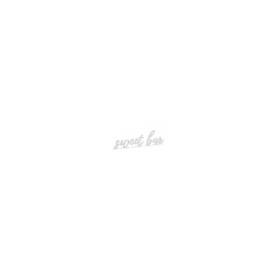 Drewniany napis Sweet bar - biały, 10 x 37 cm