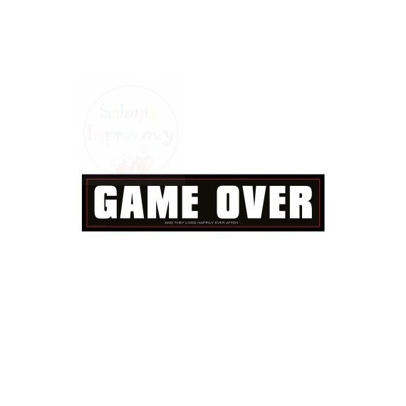 Tablica rejestracyjna GAME OVER czarna, 50 x 11,5