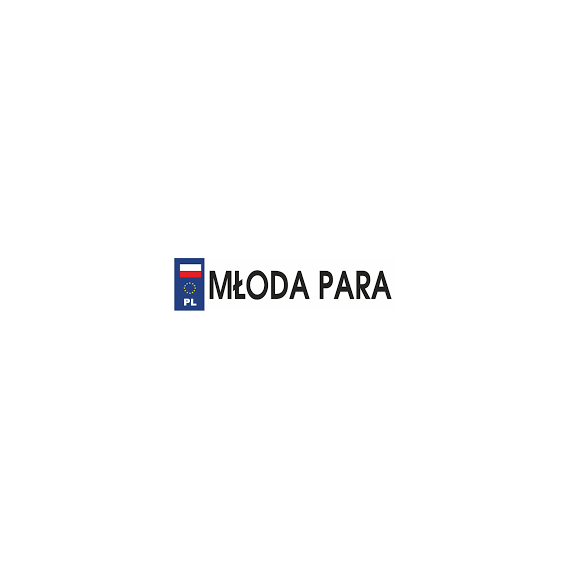 Tablica rejestracyjna MŁODA PARA, 50 x 11,5