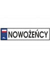 Tablica rejestracyjna NOWOŻEŃCY, 50 x 11,5