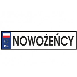 Tablica rejestracyjna NOWOŻEŃCY, 50 x 11,5