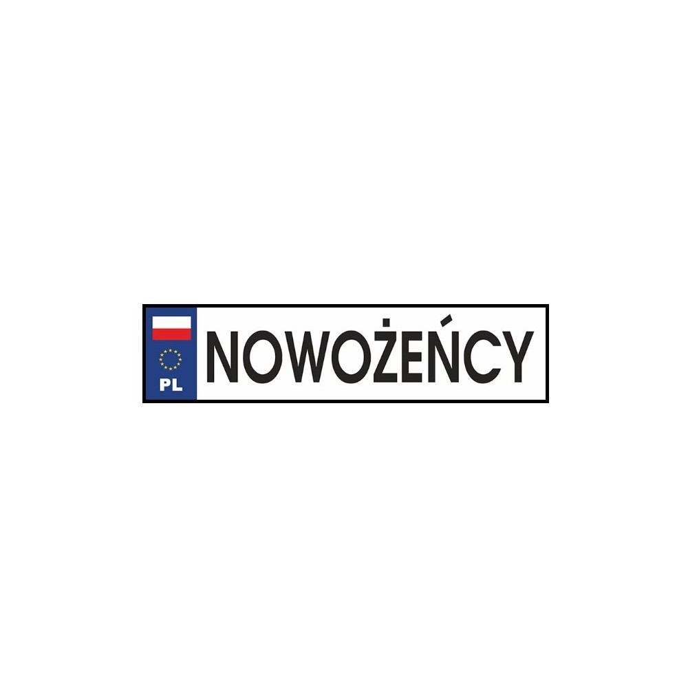Tablica rejestracyjna NOWOŻEŃCY, 50 x 11,5