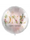 Balon foliowy koło "ONE Happy 1st Birthday"
