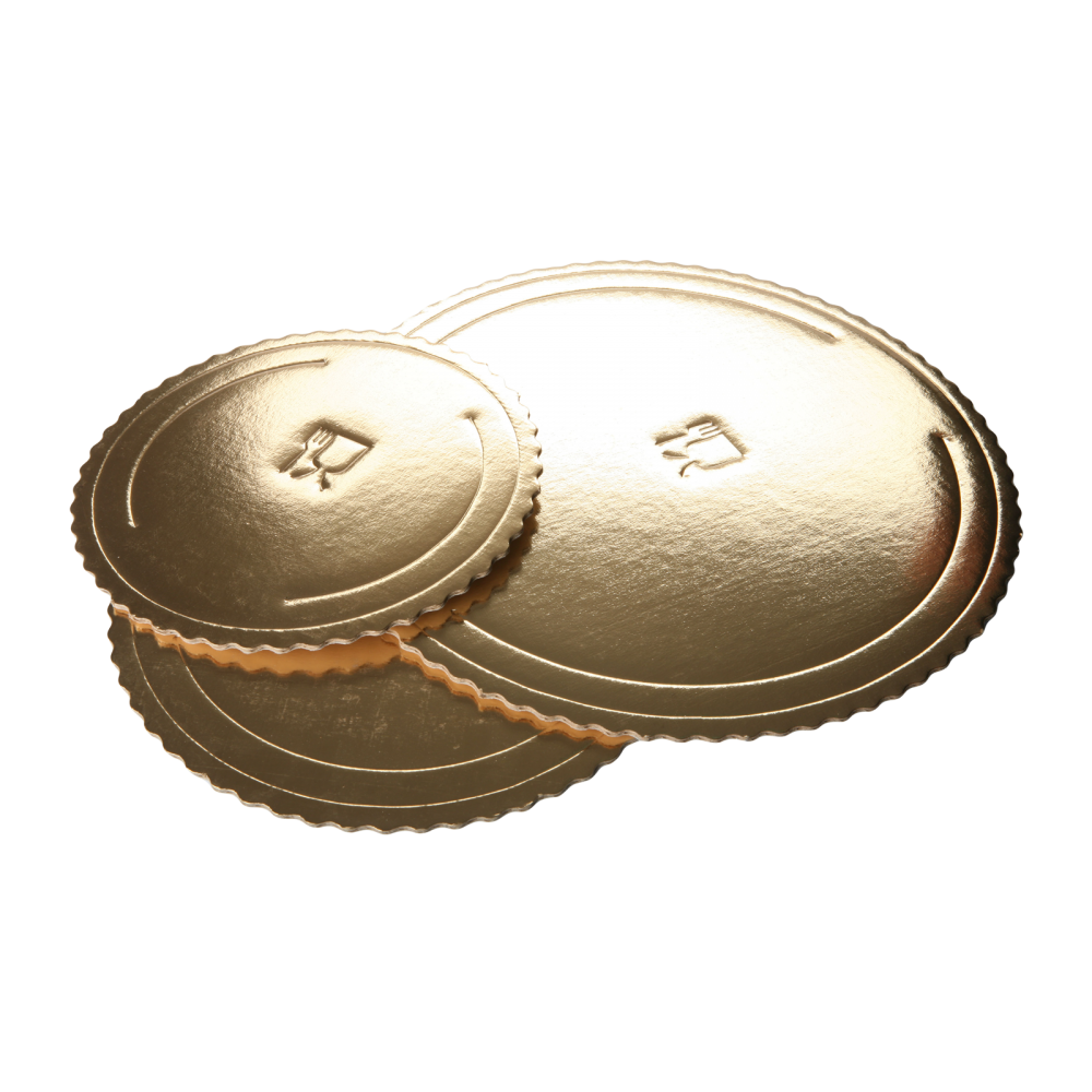Podkład pod tort okrągły złoty 26 cm