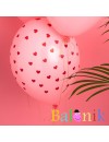 Balon lateksowy różowy w czerwone serca