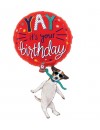 Balon foliowy Pies z balonem- 97 cm