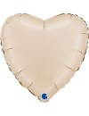 Balon foliowy serce satynowe Cream, 18"
