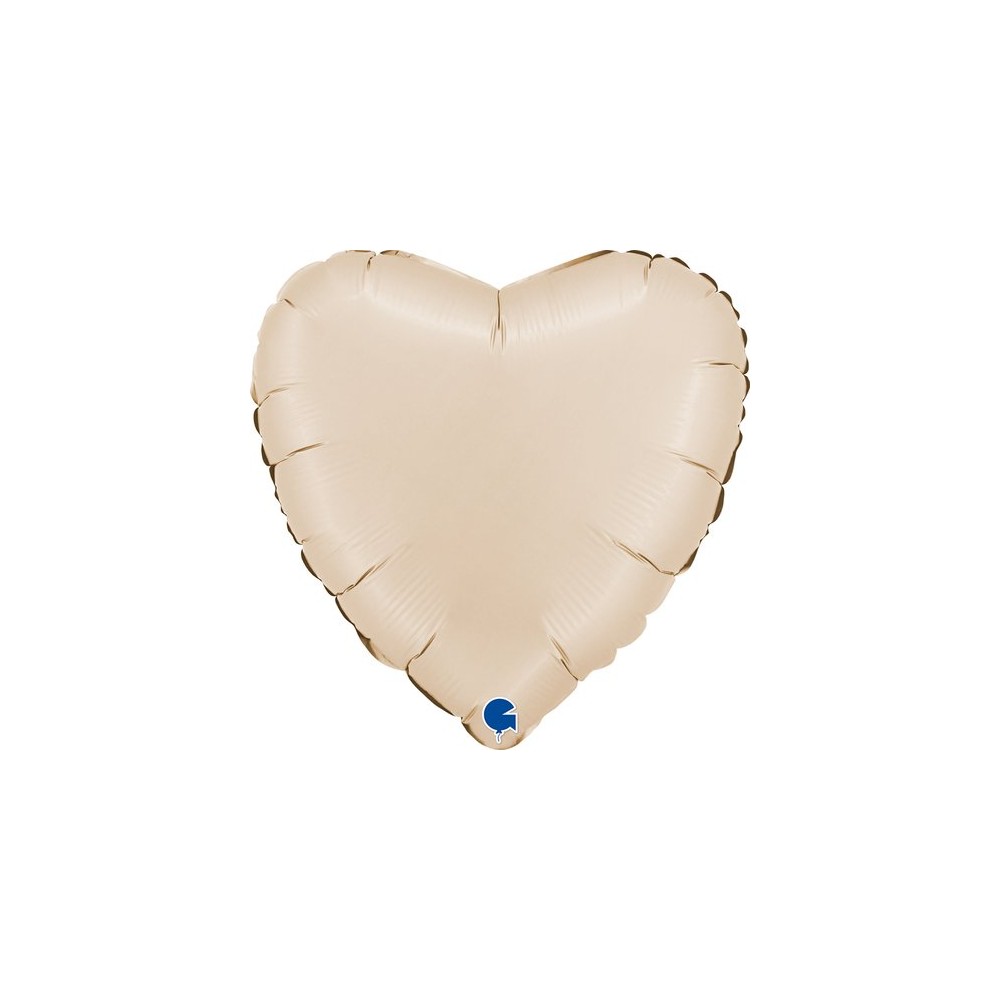 Balon foliowy serce satynowe Cream, 18"