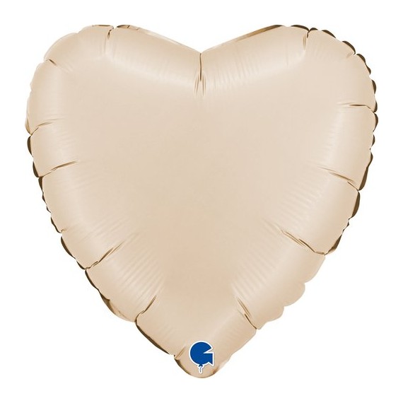 Balon foliowy serce satynowe Cream, 18"