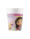 Kubeczki papierowe Koci domek Gabi, 200ml, 8 szt.