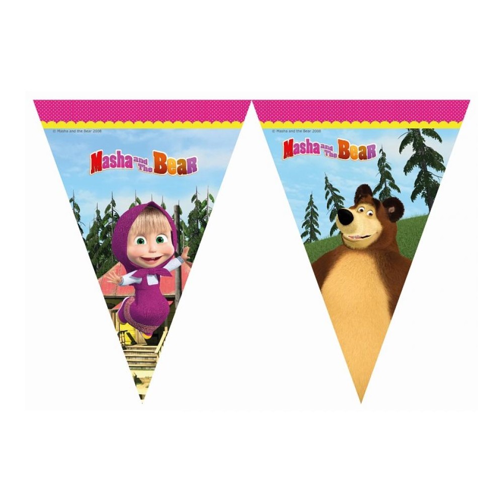 Banner flagi MASHA AND THE BEAR / MASHA I NIEDŹWIEDŹ 2,3 m