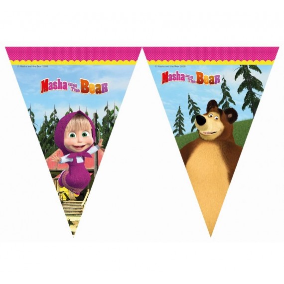 Banner flagi MASHA AND THE BEAR / MASHA I NIEDŹWIEDŹ 2,3 m