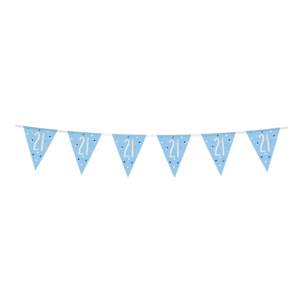 Banner Glitz 21, z flagami, niebieski, 274 cm