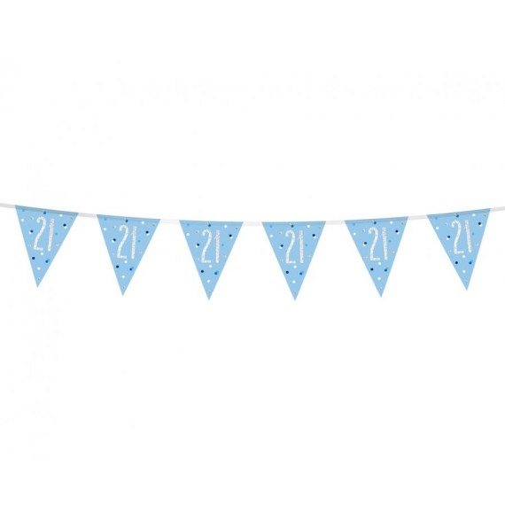 Banner Glitz 21, z flagami, niebieski, 274 cm