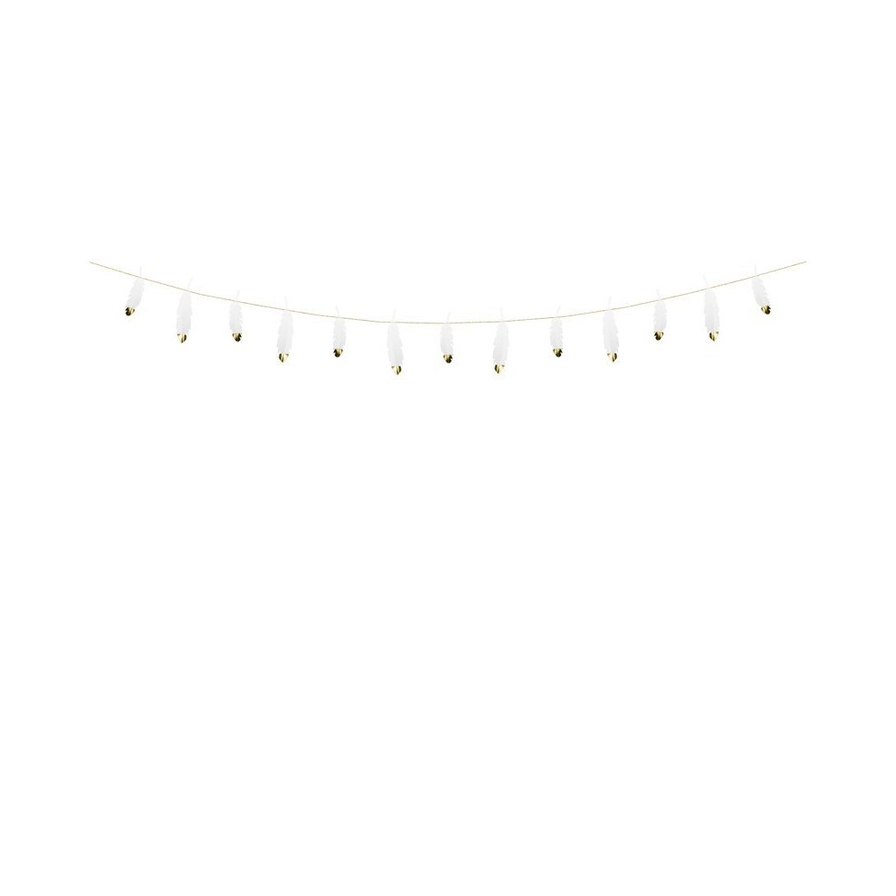 Girlanda papierowa Piórka, 160 x 13,5 cm