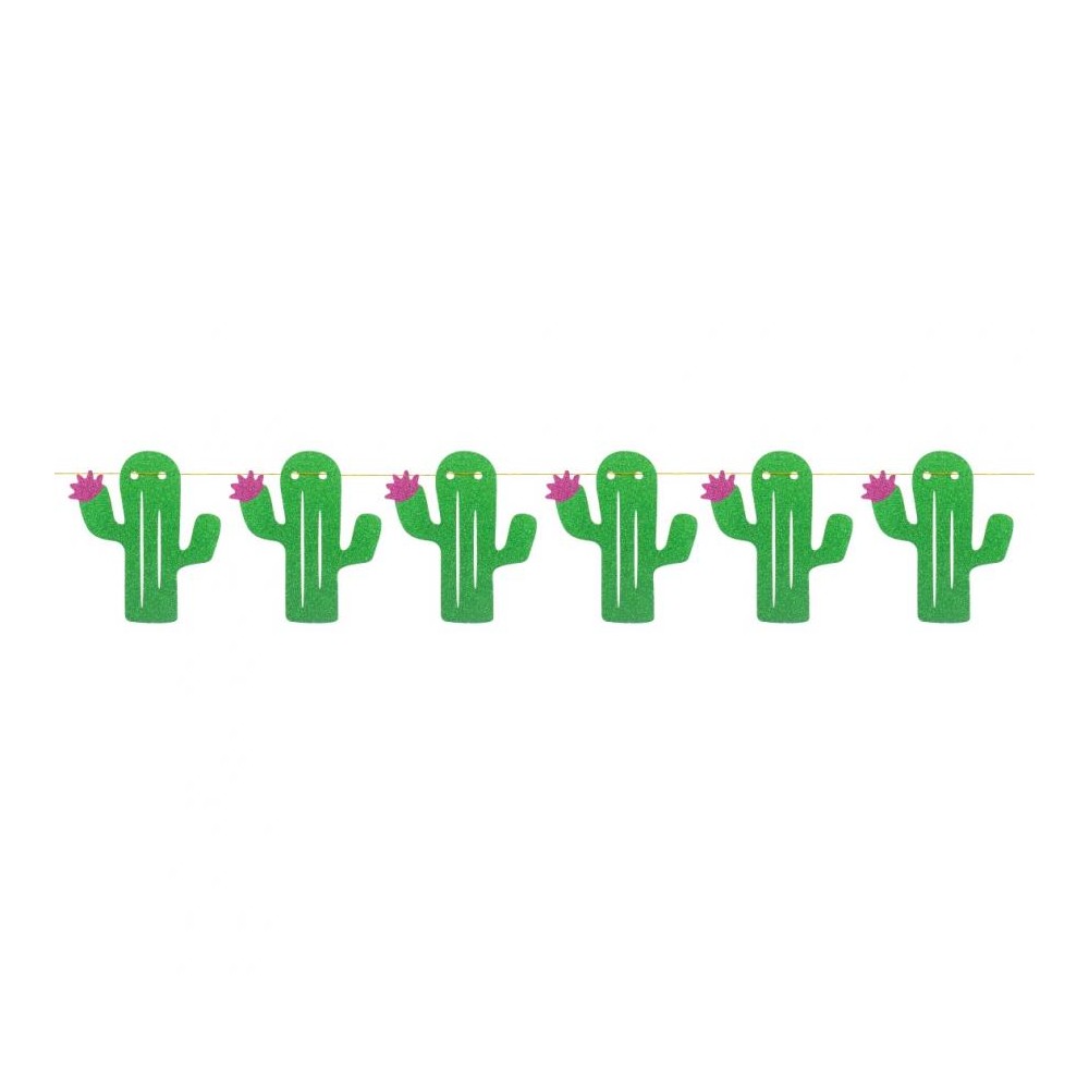 Girlanda brokatowa "Kaktusy", 13x15x250 cm